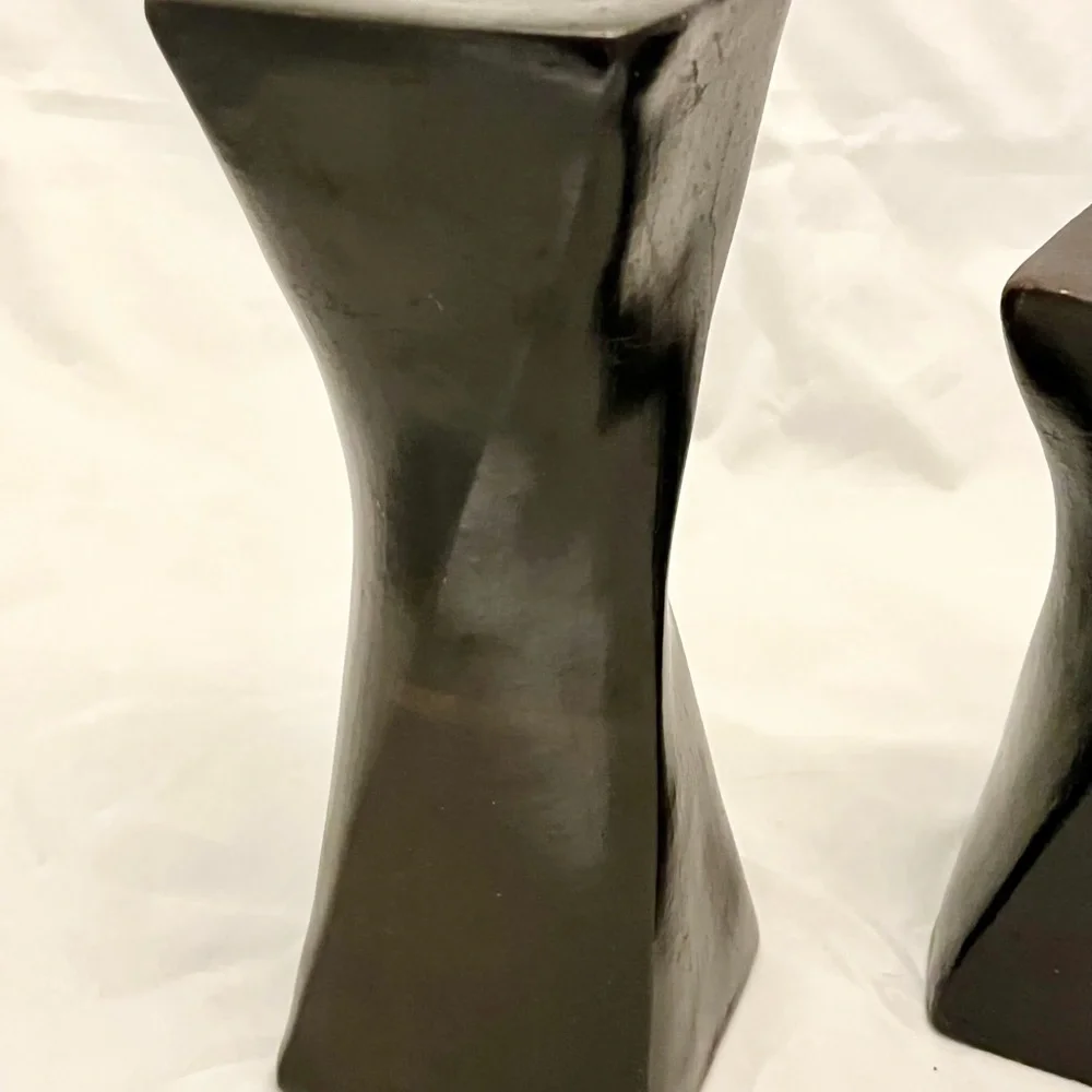 Ceramic Tealight Holders Vase ‘Twist of Fate' Lombok Pottery Center Indonesia